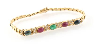 Brillant Farbstein Armband - Schmuck