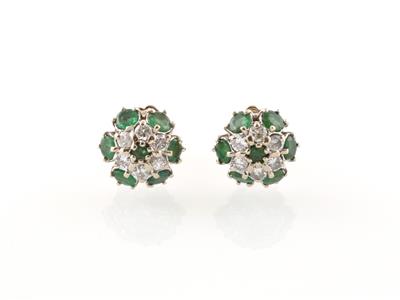 Brillant Smaragd Ohrschrauben - Jewellery
