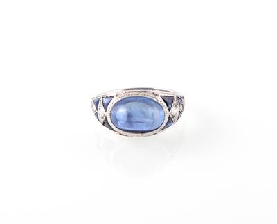 Ring mit unbehandeltem Saphir ca. 6,50 ct - Schmuck