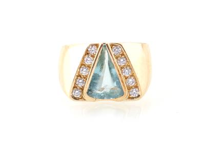 Brillant Aquamarinring - Schmuck