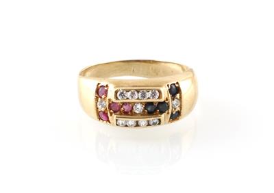 Rubin Saphir Imitationsstein Ring - Jewellery