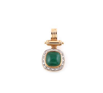 Achtkantdiamant Smaragd Anhänger - Jewellery