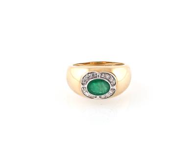 Smaragd Imitationsstein Ring - Klenoty