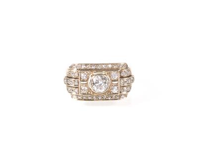 Altschliff Diamantring zus. ca. 1,25 ct - Schmuck