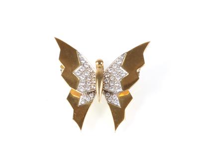 Brillantbrosche Schmetterling zus. ca. 2 ct - Jewellery