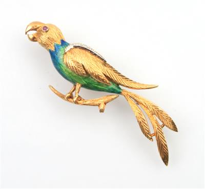 Brosche Papagei - Jewellery