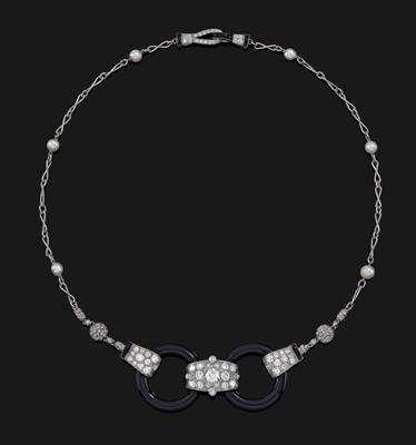 Diamant Onyxcollier - Klenoty