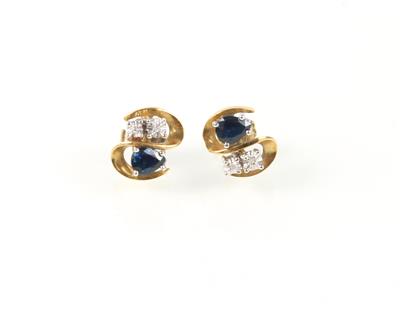 Diamant Saphirohrstecker - Jewellery