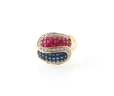 Brillant Rubin Saphirring - Jewellery