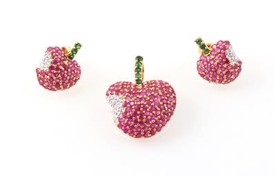 Rubingarnitur Äpfel - Jewellery