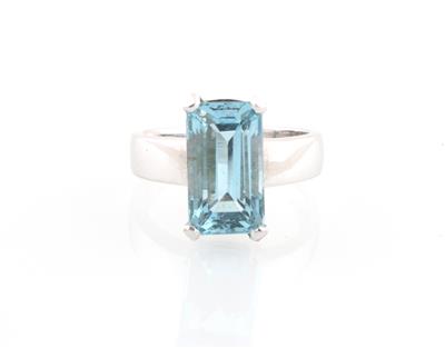 Aquamarinring ca. 4,50 ct - Klenoty