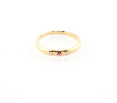 Brillant Rubin Ring - Schmuck