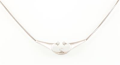 Brillantcollier zus. ca. 0,20 ct - Gioielli