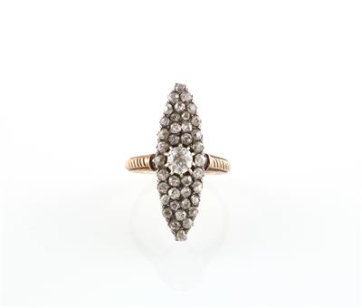 Altschliffdiamant Ring zus. ca. 1,50 ct - Jewellery