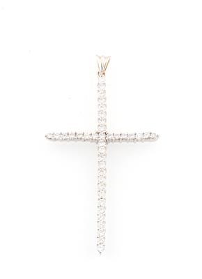 Brillant Kreuzanhänger zus. ca. 1,35 ct - Jewellery