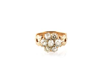 Altschliffdiamant Ring zus. ca. 1,50 ct - Klenoty