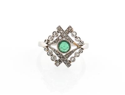 Diamantrauten Smaragdring - Klenoty