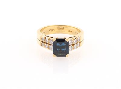 Brillant Saphir Ring - Schmuck