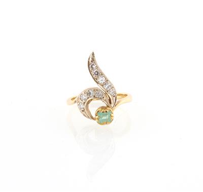 Diamant Smaragd Ring - Jewellery