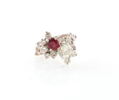 Diamant Rubinring - Gioielli