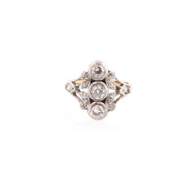 Altschliffdiamantring zus. ca.0,70 ct - Schmuck