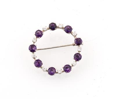 Brillant Amethystbrosche - Jewellery