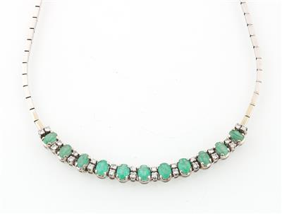 Brillant Smaragdcollier - Schmuck