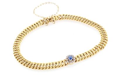 Diamantrauten Saphir Armkette - Jewellery