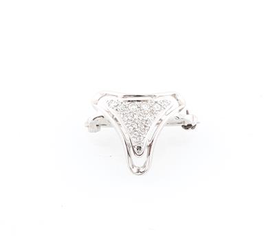 Altschliffdiamant Brosche zus. ca. 0,25 ct - Schmuck