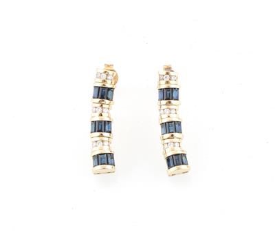 Brillant Saphir Ohrstecker - Schmuck