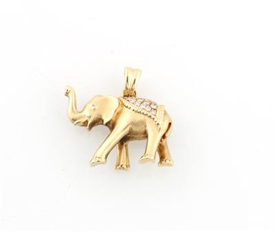 Brillantanhänger "Elefant" - Schmuck