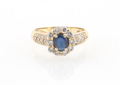 Brillant Saphir Ring zus. ca.1,15 ct - Schmuck