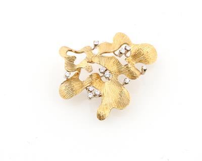 Brillantbrosche zus. ca. 0,60 ct - Schmuck