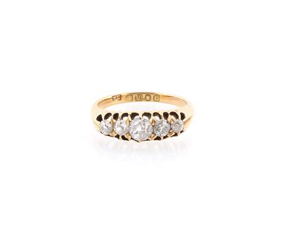 Altschliffdiamant Ring zus. ca. 0,70 ct - Gioielli