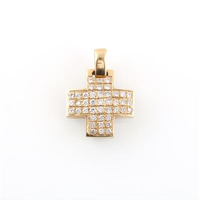 Brillantkreuzanhänger zus. ca.1 ct - Schmuck