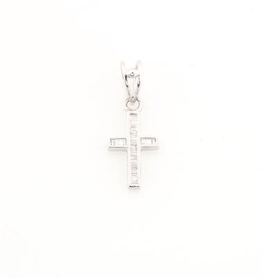 Diamantkreuzanhänger zus. ca. 0,25 ct - Gioielli