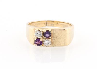 Brillant Amethyst Ring - Schmuck