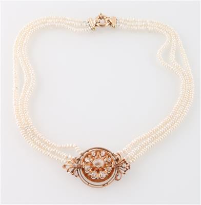 Diamant Süßwasserkulturperlen-collier - Jewellery