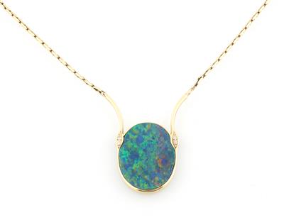 Brillant Opal Tripletten Collier - Klenoty