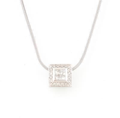 Diamantcollier zus. ca. 0,30 ct - Gioielli