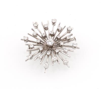 Brillantbrosche zus. ca. 1,55 ct - Jewellery