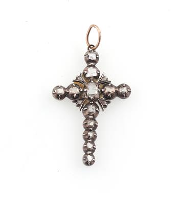 Altschliffdiamant Kreuz zus. ca. 0,60 ct - Schmuck