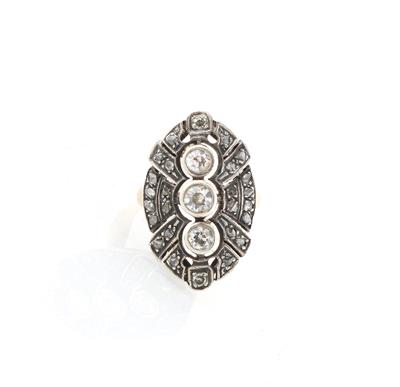 Altschliffdiamantrauten Ring zus. ca. 1,10 ct - Jewellery