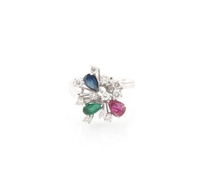 Brillant Farbstein Ring - Schmuck