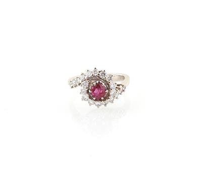 Brillant Rubin Ring - Schmuck