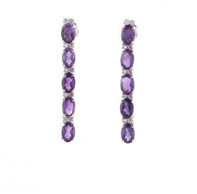 Brillant Amethystohrsteckgehänge - Jewellery