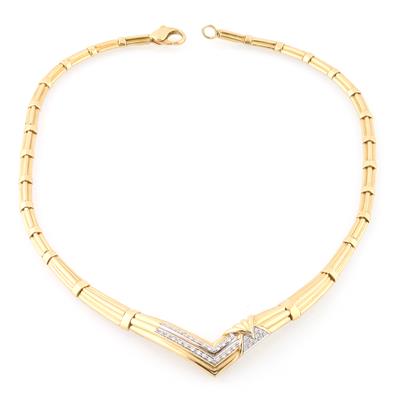 Brillantcollier zus. ca. 0,40 ct - Klenoty