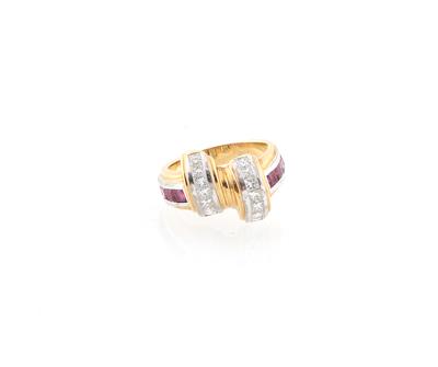 Diamant Rubin Ring - Gioielli