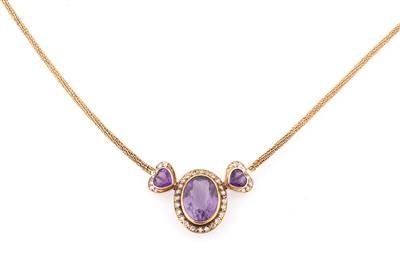 Diamant Amethystcollier - Schmuck