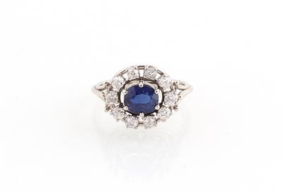 Diamant Saphir Ring - Klenoty